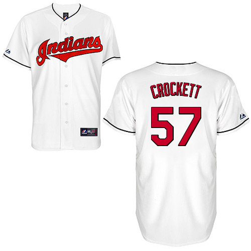 Kyle Crockett #57 Youth Baseball Jersey-Cleveland Indians Authentic Home White Cool Base MLB Jersey